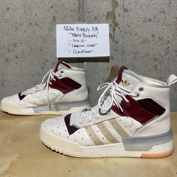 Adidas Rivalry High RM Cloudfoam - White Burgundy - Picture 5 of 9